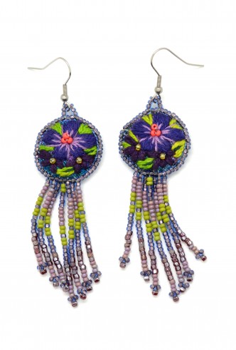 Embroidered Fringe Dangles Embroidered Fringe Dangles